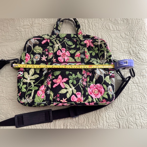 Vera Bradley Black & Pink Floral Laptop Bag - Picture 10 of 15